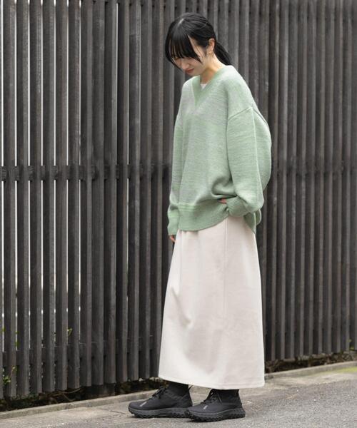 EKAL(エカル)の「ウォームドジャージスカート(スカート・レディース・ブラック/ブラウン/アイボリー・ONE)」の9枚目の写真