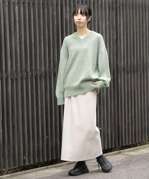 EKAL(エカル)の「ウォームドジャージスカート(スカート・レディース・ブラック/ブラウン/アイボリー・ONE)」の10枚目の写真