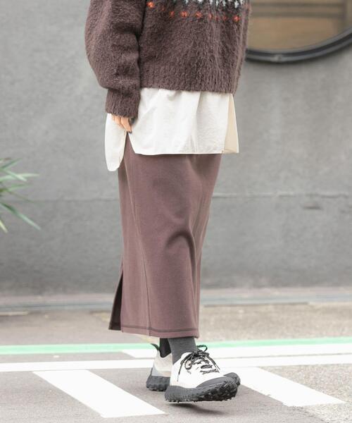 EKAL（エカル）の「ウォームドジャージスカート（スカート・レディース・ブラック/ブラウン/アイボリー・ONE）」の17枚目の写真