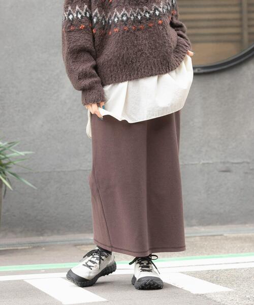 EKAL（エカル）の「ウォームドジャージスカート（スカート・レディース・ブラック/ブラウン/アイボリー・ONE）」の16枚目の写真