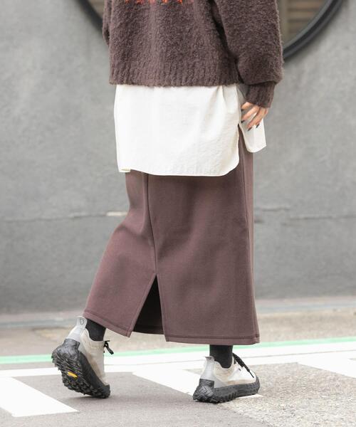 EKAL（エカル）の「ウォームドジャージスカート（スカート・レディース・ブラック/ブラウン/アイボリー・ONE）」の14枚目の写真