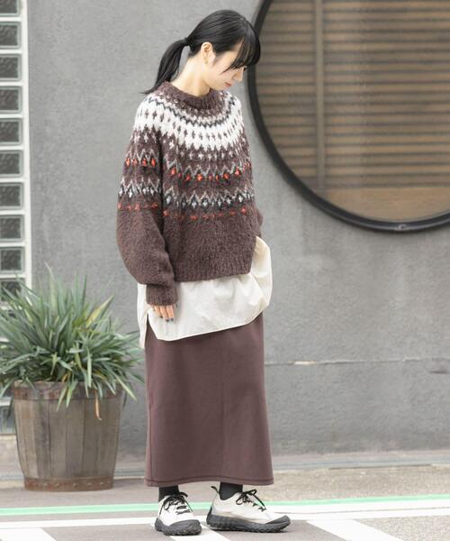 EKAL（エカル）の「ウォームドジャージスカート（スカート・レディース・ブラック/ブラウン/アイボリー・ONE）」の11枚目の写真