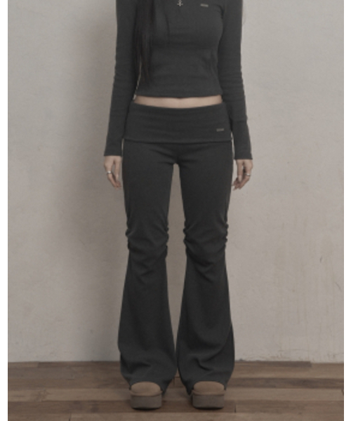 KHAKIPOINT(カーキポイント)の「Vintage Bootcut pants (charcoal)(スウェットパンツ・レディース・その他・FREE)」の1枚目の写真