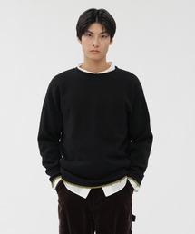 23AW☆マーガレットハウエル/MHL.☆ウール100% ニットセーター スミ黒