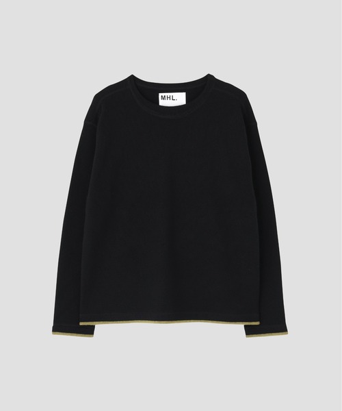 MHL.（エムエイチエル）の「PURE WOOL（ニット/セーター・メンズ・ブルー/ブラック・MEDIUM/LARGE）」の5枚目の写真