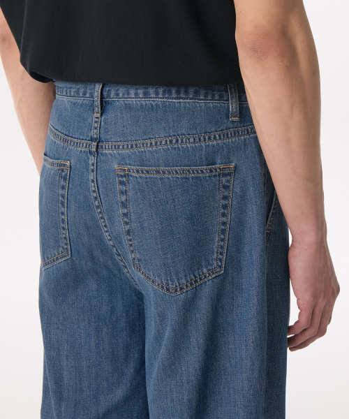 MUSINSA STANDARD（ムシンサスタンダード）の「ライトウェイトワンタックレギュラーフィットデニムパンツ [ミディアムインディゴ]（デニムパンツ・メンズ・その他・29/30/31/33/26/27/28/40/38/42/36/34/32）」の5枚目の写真