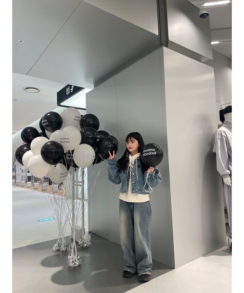 MUSINSA STANDARD WOMAN（ムシンサスタンダードウーマン）の「ウィメンズオーバーサイズデニムトラッカージャケット[ライトインディゴ]（デニムジャケット・レディース・その他・SMALL/MEDIUM）」の19枚目の写真
