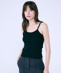 SALT AND CHOCOLATE（ソルトアンドチョコレート）の「Sleeveless Rib Knit Black 4W2321007（Tシャツ/カットソー）」