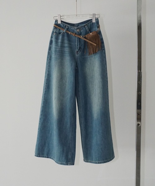 chuclla（チュクラ）の「ヴィンテージライクフレアデニム chw25a129（デニムパンツ・レディース・ブルー・L/M/S）」の10枚目の写真