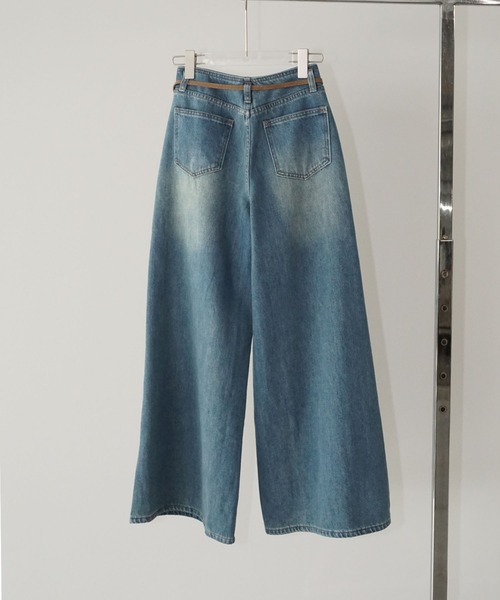 chuclla（チュクラ）の「ヴィンテージライクフレアデニム chw25a129（デニムパンツ・レディース・ブルー・L/M/S）」の11枚目の写真