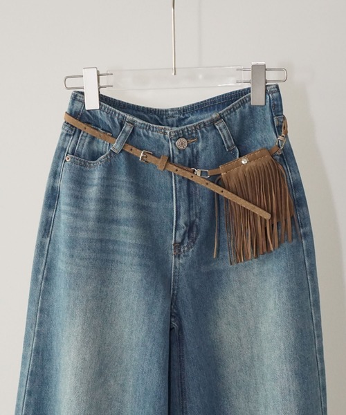 chuclla（チュクラ）の「ヴィンテージライクフレアデニム chw25a129（デニムパンツ・レディース・ブルー・L/M/S）」の12枚目の写真