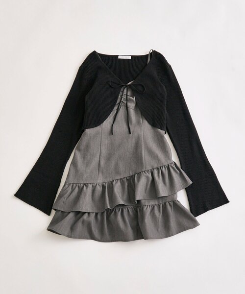 ニットボレロ セット ワンピース ニットボレロセットワンピ（ワンピース）｜OLIVE des OLIVE（オリーブ