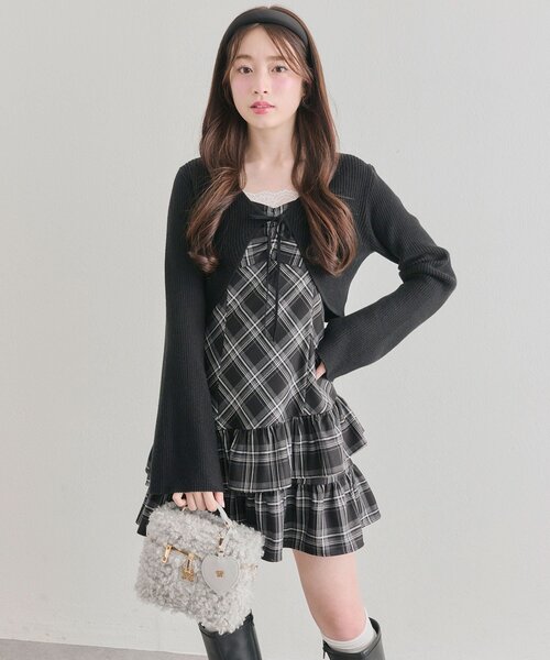 ニットボレロ セット ワンピース ニットボレロセットワンピ（ワンピース）｜OLIVE des OLIVE（オリーブ