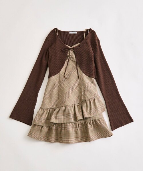 ニットボレロ セット ワンピース ニットボレロセットワンピ | OLIVE des OLIVE(オリーブ デ オリーブ