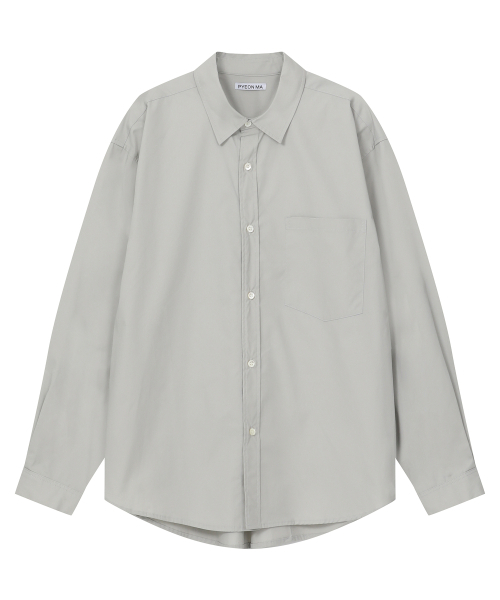PYEON MA(ピョンマ)の「タイプライターリラックスシャツ - グレー(シャツ/ブラウス・レディース・グレー・LARGE/MEDIUM)」の2枚目の写真
