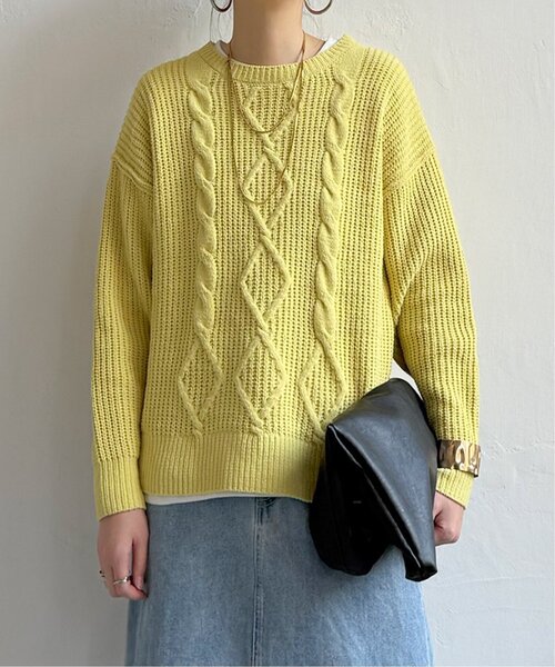 LBC(エルビーシー)の「マットモールケーブルニットプルオーバー(ニット/セーター・レディース・ライトグレー/その他3/イエロー/ブルー・M)」の16枚目の写真