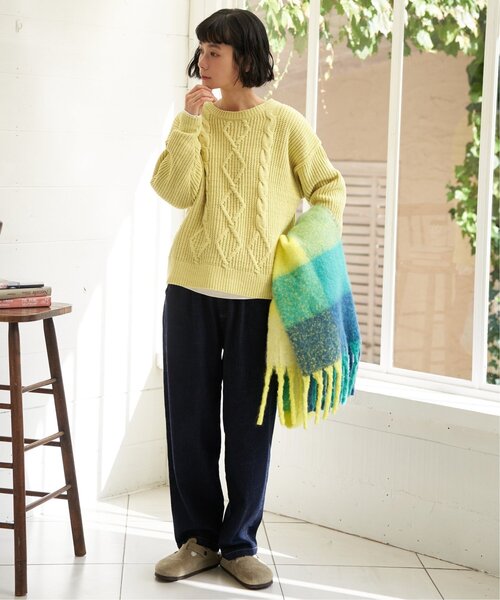 LBC(エルビーシー)の「マットモールケーブルニットプルオーバー(ニット/セーター・レディース・ライトグレー/その他3/イエロー/ブルー・M)」の11枚目の写真