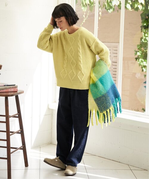 LBC(エルビーシー)の「マットモールケーブルニットプルオーバー(ニット/セーター・レディース・ライトグレー/その他3/イエロー/ブルー・M)」の10枚目の写真