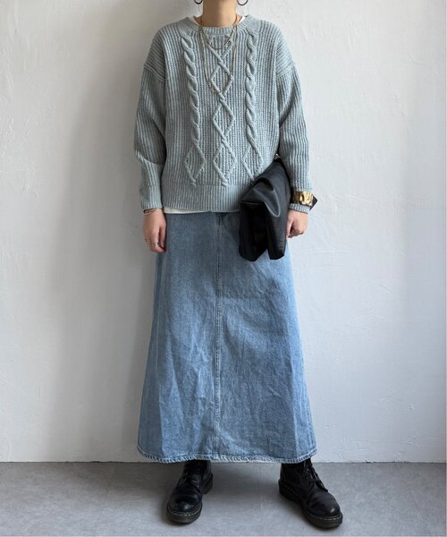 LBC(エルビーシー)の「マットモールケーブルニットプルオーバー(ニット/セーター・レディース・ライトグレー/その他3/イエロー/ブルー・M)」の6枚目の写真