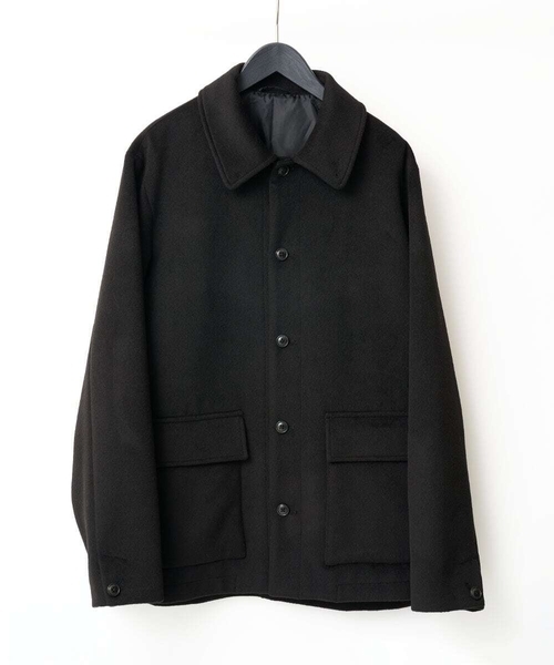 a.v.v（アーヴェヴェ）の「フェイクウールワイドシルエットカバーオール（その他アウター・メンズ・ブラウン/ブラック・48/46）」の4枚目の写真