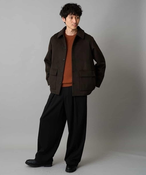 a.v.v（アーヴェヴェ）の「フェイクウールワイドシルエットカバーオール（その他アウター・メンズ・ブラウン/ブラック・48/46）」の7枚目の写真