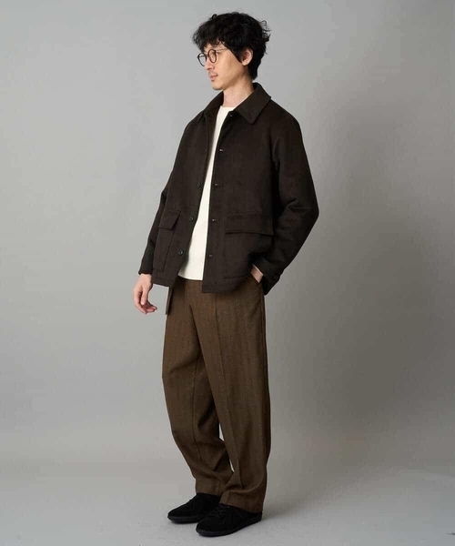 a.v.v（アーヴェヴェ）の「フェイクウールワイドシルエットカバーオール（その他アウター・メンズ・ブラウン/ブラック・48/46）」の12枚目の写真