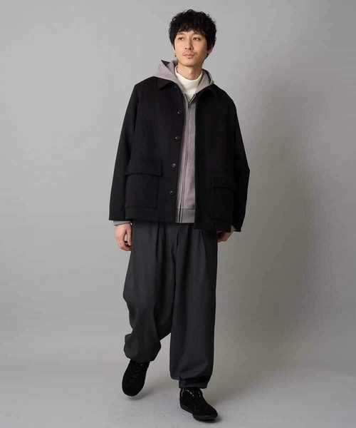 a.v.v（アーヴェヴェ）の「フェイクウールワイドシルエットカバーオール（その他アウター・メンズ・ブラウン/ブラック・48/46）」の14枚目の写真