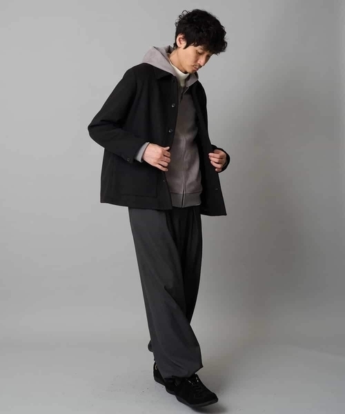 a.v.v（アーヴェヴェ）の「フェイクウールワイドシルエットカバーオール（その他アウター・メンズ・ブラウン/ブラック・48/46）」の16枚目の写真