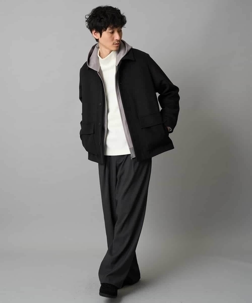 a.v.v（アーヴェヴェ）の「フェイクウールワイドシルエットカバーオール（その他アウター・メンズ・ブラウン/ブラック・48/46）」の18枚目の写真