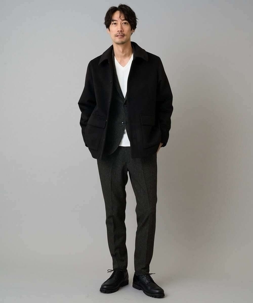 a.v.v（アーヴェヴェ）の「フェイクウールワイドシルエットカバーオール（その他アウター・メンズ・ブラウン/ブラック・48/46）」の19枚目の写真