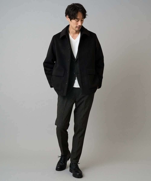 a.v.v（アーヴェヴェ）の「フェイクウールワイドシルエットカバーオール（その他アウター・メンズ・ブラウン/ブラック・48/46）」の21枚目の写真