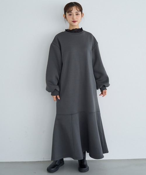 セール】裏起毛マーメイドワンピース【585132】（ワンピース）｜mil