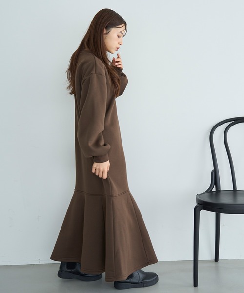 セール】裏起毛マーメイドワンピース【585132】（ワンピース）｜mil