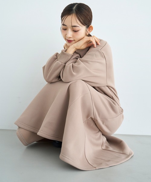 mil（ミル）の「裏起毛マーメイドワンピース【585132】（ワンピース・レディース・モカ/ブラウン/チャコールグレー・XS/S）」の8枚目の写真