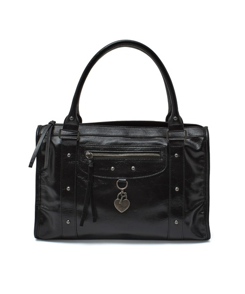 X-girl（エックスガール）の「HEART PADLOCK FAUX LEATHER 2WAY BAG（ショルダーバッグ・レディース・ブラック/ホワイト・ONE SIZE）」の7枚目の写真