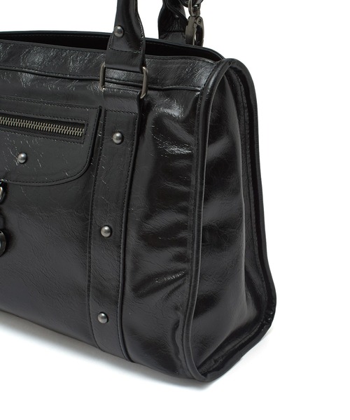 X-girl（エックスガール）の「HEART PADLOCK FAUX LEATHER 2WAY BAG（ショルダーバッグ・レディース・ブラック/ホワイト・ONE SIZE）」の12枚目の写真