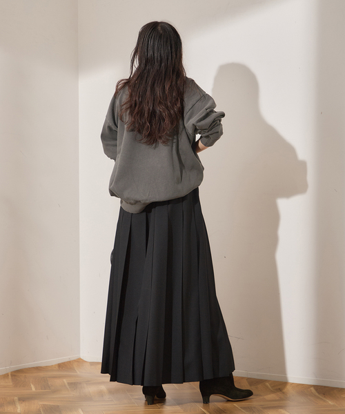 journal standard L'essage（ジャーナルスタンダードレサージュ）の「【MIXTA/ミクスタ】ENJOY YOURSEL F CREW SWEATSHITS：スウェット（スウェット・レディース・ブラック/ライトグレー・LARGE）」の5枚目の写真