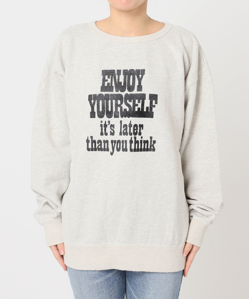 journal standard L'essage（ジャーナルスタンダードレサージュ）の「【MIXTA/ミクスタ】ENJOY YOURSEL F CREW SWEATSHITS：スウェット（スウェット・レディース・ブラック/ライトグレー・LARGE）」の20枚目の写真