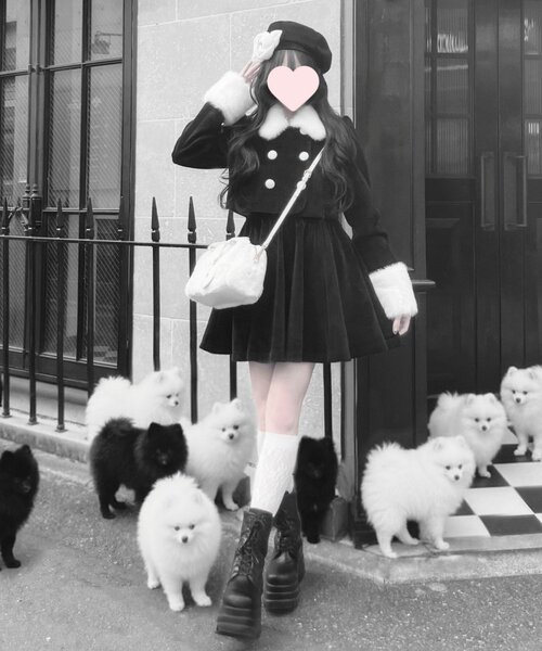 OLIVE des OLIVE（オリーブデオリーブ）の「【インフルエンサー企画】miko リボン付きベレー帽（ハンチング/ベレー帽・レディース・ブラック/ピンク・FREE）」の5枚目の写真