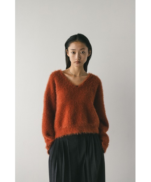 millebonheur シャギーニット ボルドー セール】2WAYシャギーニット（ニット/セーター）｜STYLEMIXER