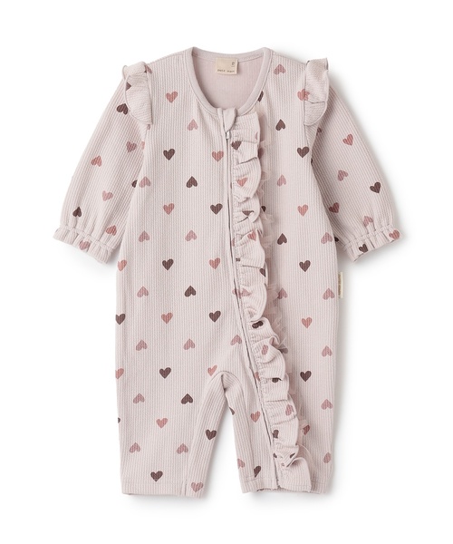 petit main（プティマイン）の「アソート前フリルカバーオール（ロンパース・キッズ・ライトピンク/ベージュ/ライトブルー/アイボリー・80ｃｍ/70cm）」の2枚目の写真