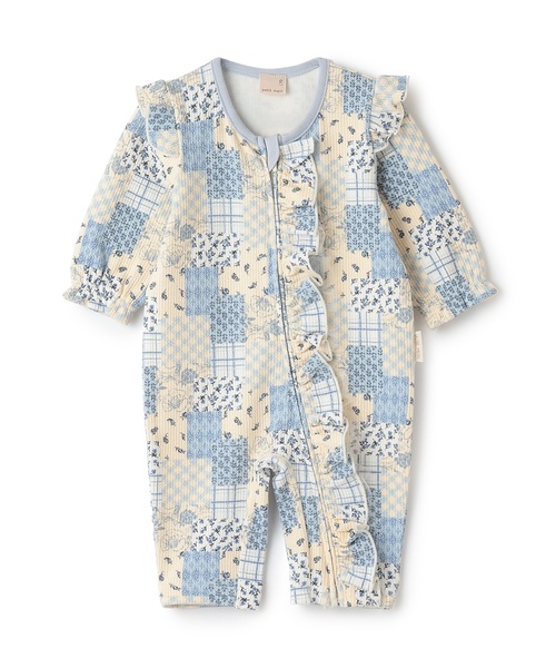 petit main（プティマイン）の「アソート前フリルカバーオール（ロンパース・キッズ・ライトピンク/ベージュ/ライトブルー/アイボリー・80ｃｍ/70cm）」の3枚目の写真