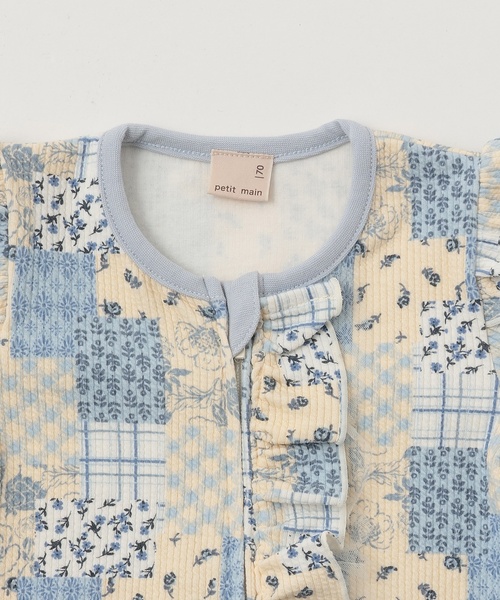 petit main（プティマイン）の「アソート前フリルカバーオール（ロンパース・キッズ・ライトピンク/ベージュ/ライトブルー/アイボリー・80ｃｍ/70cm）」の9枚目の写真