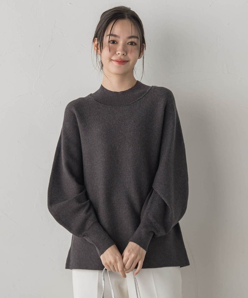 Droite lautreamont(ドロワットロートレアモン)の「ウォッシャブルバナナスリーブニット≪手洗い可能≫(ニット/セーター・レディース・レッド/オフホワイト/ネイビー/チャコールグレー・M)」の3枚目の写真