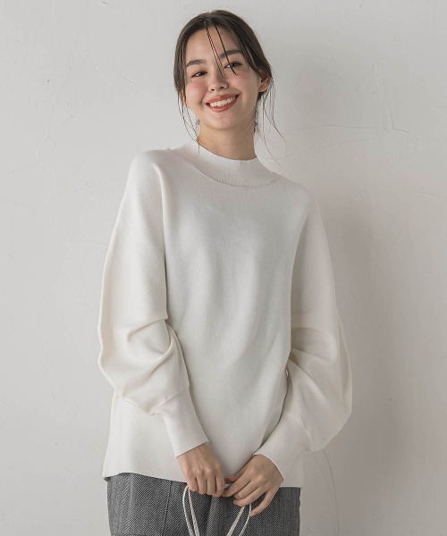 Droite lautreamont(ドロワットロートレアモン)の「ウォッシャブルバナナスリーブニット≪手洗い可能≫(ニット/セーター・レディース・レッド/オフホワイト/ネイビー/チャコールグレー・M)」の17枚目の写真
