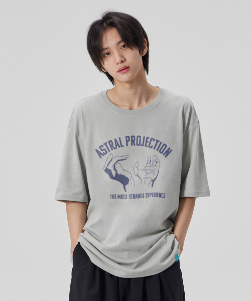ASTRAL PROJECTION（アストラルプロジェクション）の「[アストラルハンズ]コットンルーズフィット半袖Tシャツ_ダスティミント（Tシャツ/カットソー・メンズ・その他・MEDIUM/LARGE/X-LARGE/XX-LARGE）」の2枚目の写真