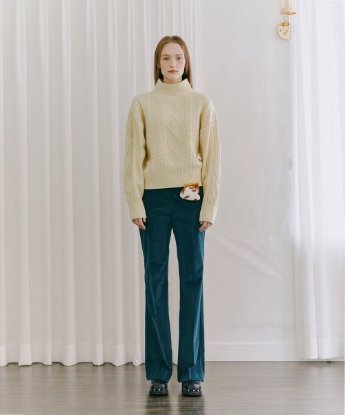 ETMON（エトモン）の「Turtle-Neck Cable Knit Top  Butter（ニット/セーター・レディース・その他・FREE）」の5枚目の写真
