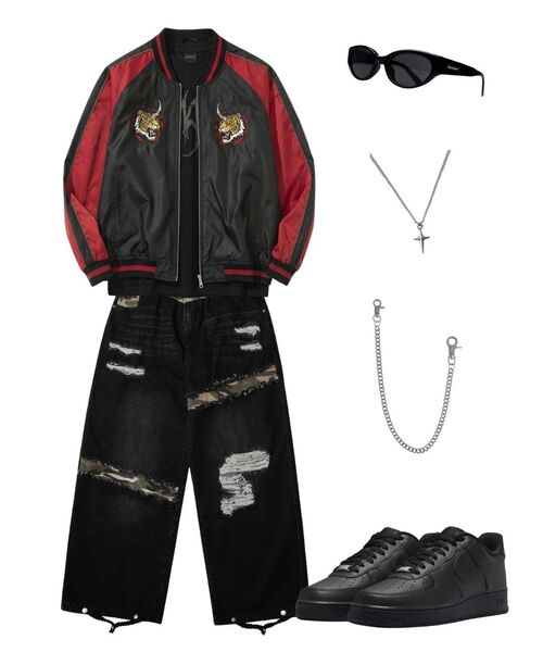 NOT4NERD(ノットフォーナード)の「Horned Tiger Satin Blouson Jacket - Black(ブルゾン・レディース・その他・MEDIUM/LARGE/X-LARGE)」の5枚目の写真
