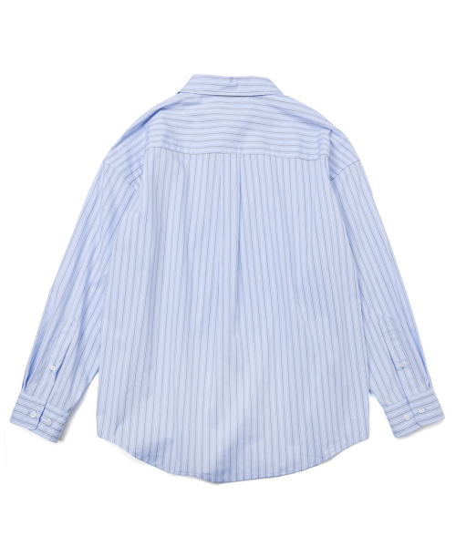 YALE(イェール)の「ルーズフィットマルチストライプシャツ_ライトブルー(シャツ/ブラウス・レディース・その他・LARGE/X-LARGE)」の3枚目の写真
