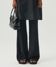 LEVAR（レバー）の「Layered Slim Boots Cut Pants - Black（スウェットパンツ）」